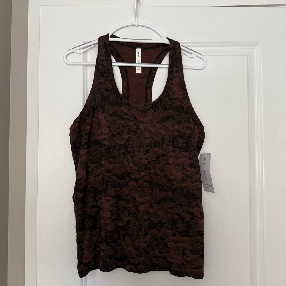Athleta Momentum Floral Tank Brown
